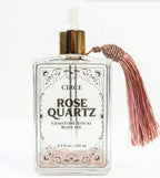 Rose Quartz Gemstone Body Oil — Cherry Blossom Shimmer Oil for Love & Self-Care