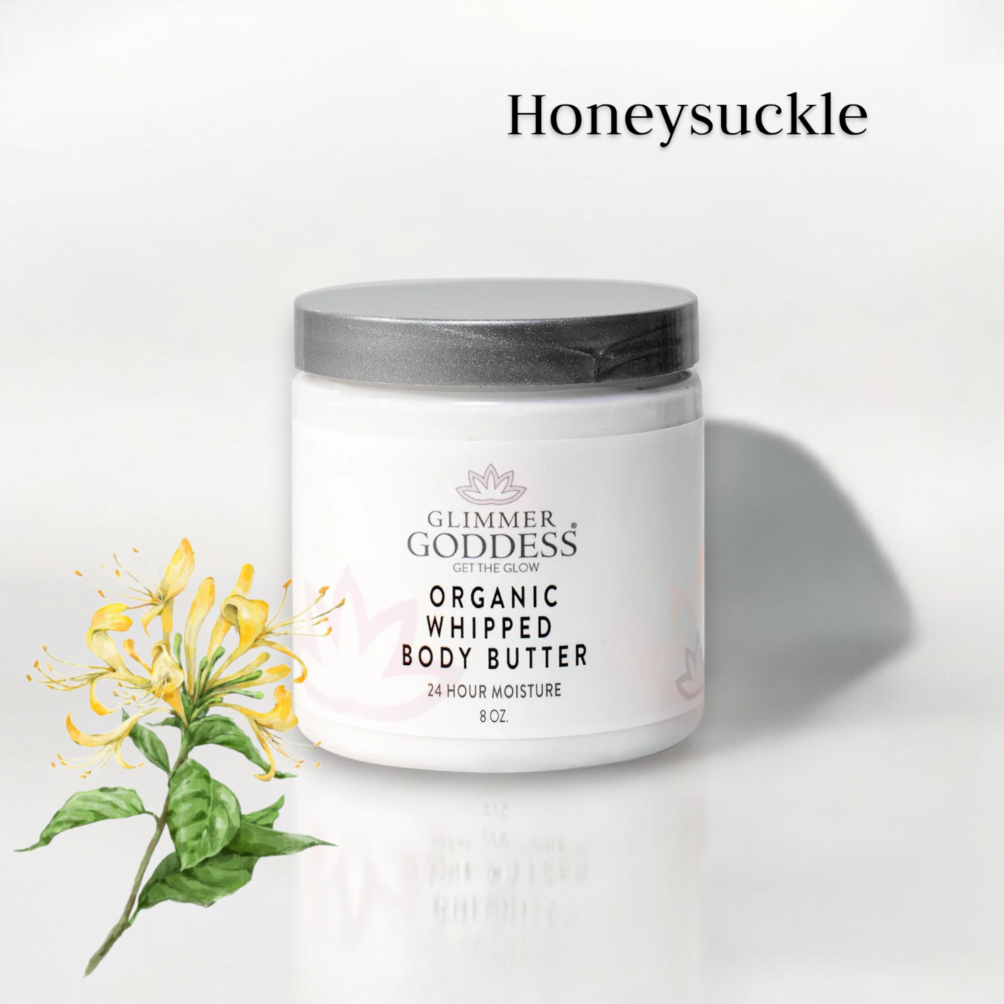 Glimmer Goddess Organic Whipped Body Butter - Honeysuckle