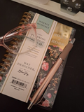 Blue Sky Floral Weekly & Monthly Planner (Undated Use)