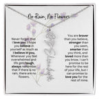 Birth Flower Necklace | Heartfelt Gift for Bonus Daughter from Stepmom or Stepdad