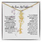 Birth Flower Necklace | Heartfelt Gift for Bonus Daughter from Stepmom or Stepdad
