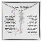 Birth Flower Necklace | Heartfelt Gift for Bonus Daughter from Stepmom or Stepdad