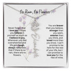Birth Flower Necklace | Heartfelt Gift for Bonus Daughter from Stepmom or Stepdad