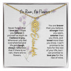 Birth Flower Necklace | Heartfelt Gift for Bonus Daughter from Stepmom or Stepdad