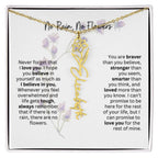 Birth Flower Necklace | Heartfelt Gift for Bonus Daughter from Stepmom or Stepdad