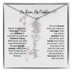 Birth Flower Necklace | Heartfelt Gift for Bonus Daughter from Stepmom or Stepdad