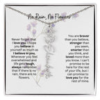 Birth Flower Necklace | Heartfelt Gift for Bonus Daughter from Stepmom or Stepdad