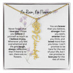 Birth Flower Necklace | Heartfelt Gift for Bonus Daughter from Stepmom or Stepdad