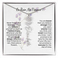 Birth Flower Necklace | Heartfelt Gift for Bonus Daughter from Stepmom or Stepdad