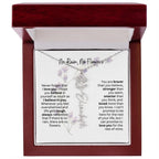Birth Flower Necklace | Heartfelt Gift for Bonus Daughter from Stepmom or Stepdad