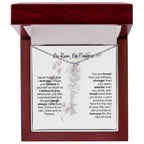 Birth Flower Necklace | Heartfelt Gift for Bonus Daughter from Stepmom or Stepdad