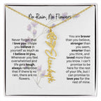 Birth Flower Necklace | Heartfelt Gift for Bonus Daughter from Stepmom or Stepdad