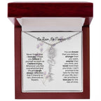 Birth Flower Necklace | Heartfelt Gift for Bonus Daughter from Stepmom or Stepdad