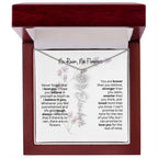 Birth Flower Necklace | Heartfelt Gift for Bonus Daughter from Stepmom or Stepdad