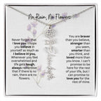 Birth Flower Necklace | Heartfelt Gift for Bonus Daughter from Stepmom or Stepdad