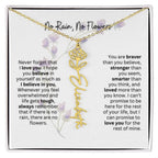 Birth Flower Necklace | Heartfelt Gift for Bonus Daughter from Stepmom or Stepdad