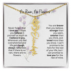 Birth Flower Necklace | Heartfelt Gift for Bonus Daughter from Stepmom or Stepdad